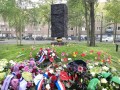 print met bloemen